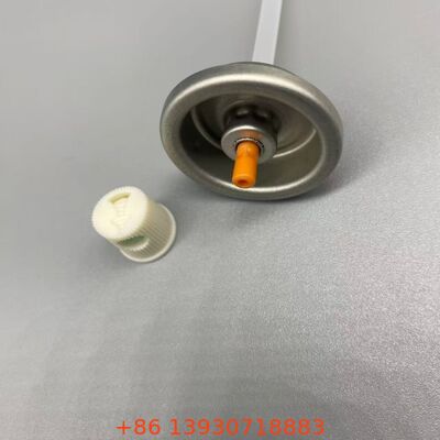 Precisión de la niebla anti-obstrucción de la boquilla de la válvula de pulverización de aerosoles resistente a los productos químicos para la aplicación de pegamento para el cabello y adhesivo