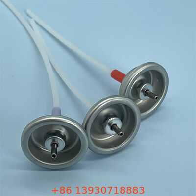 Válvula de aerosol dosificada de precisión con vástago de metal y caudal de pulverización ajustable para resistencia a fugas