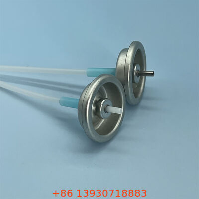 Metered Aerosol Valve with Dosing Solution for Commercial Restroom Fresheners