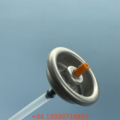 Válvula de pulverización ergonómica para aplicaciones de pulverización en aerosol para zapatos y calcetines