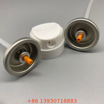 Válvula de aerosol para champú seco con actuador para aplicación específica en las raíces