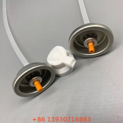 Válvula de aerosol para champú seco con actuador para aplicación específica en las raíces