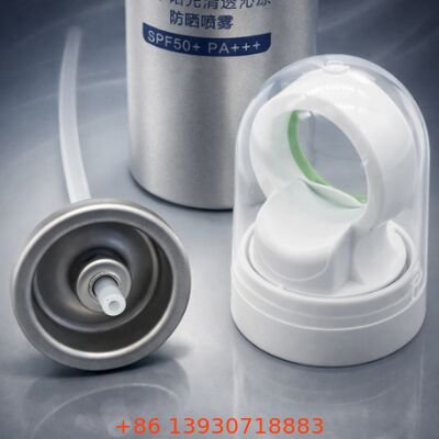 Válvula de bomba de protección solar con distribución controlada, construcción de hojalata y plástico para diversas formulaciones de lociones