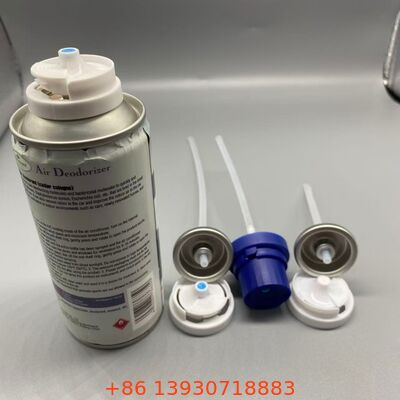 Una válvula de spray de aerosoles resistente a los gérmenes y neutralizadora de olores de una pulgada para aplicaciones de desodorantes y antibacterianas