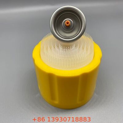 Válvula de espuma multiusos con tapa de cepillo integrada para una dispensación constante y actuador personalizable