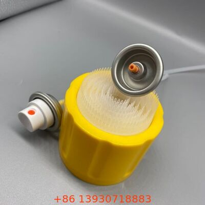 1 pulgada de limpieza de espuma válvula de aerosoles con tapa de cepillo integrado para el interior del coche de limpieza de spray