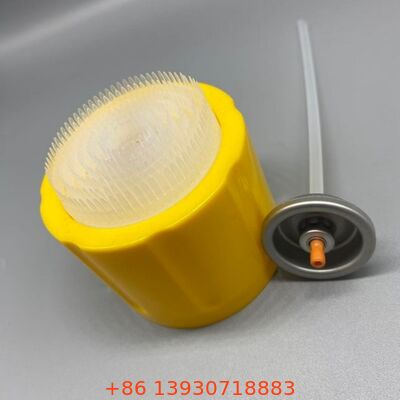 1 pulgada de limpieza de espuma válvula de aerosoles con tapa de cepillo integrado para el interior del coche de limpieza de spray