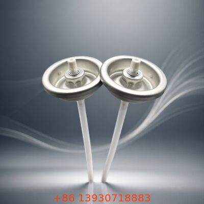 Válvula aerosolar de niebla de polvo de hojalata para champú seco con uso vertical o invertido y formulaciones a base de alcohol