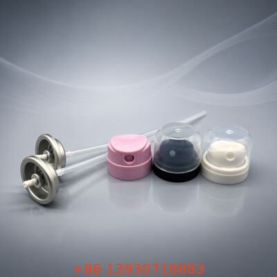 Válvula aerosolar de niebla de polvo de hojalata para champú seco con uso vertical o invertido y formulaciones a base de alcohol