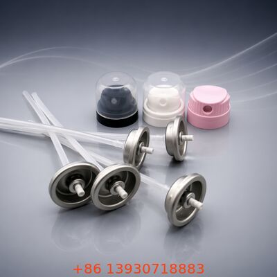 Válvula aerosolar de niebla de polvo de hojalata para champú seco con uso vertical o invertido y formulaciones a base de alcohol