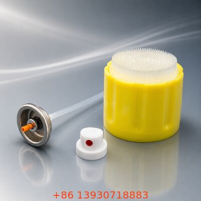 Válvula de limpieza de espuma de aerosoles de cuero rico con tecnología de espuma de adhesión, materiales resistentes a los productos químicos y espuma de alta densidad