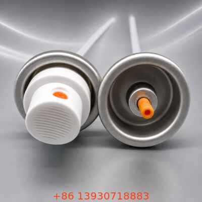 Conjunto de válvulas de aerosoles de espuma industrial con tamaño de válvula de 1 pulgada y opciones de tapa de 57 mm / 65 mm en construcción de metal + plástico