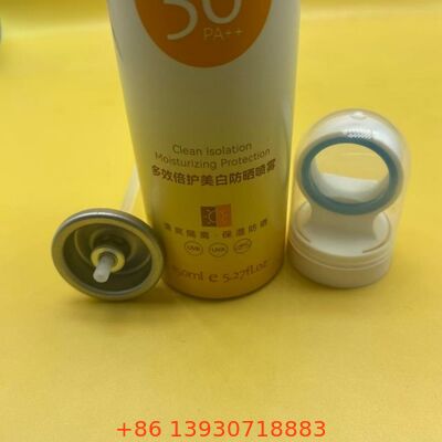 Válvula de aerosoles para protector solar con funcionamiento a 360 grados, sello a prueba de fugas y boquilla resistente a obstrucciones para protección contra el SPF y los rayos UV
