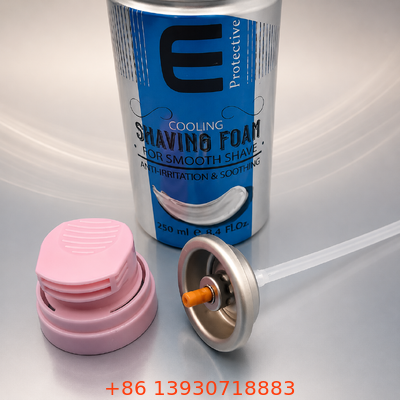 Válvula de aerosol de espuma de afeitar con gatillo ergonómico de una mano, plástico y metal resistentes a la corrosión y estructura de sellado hermético