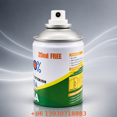 Válvula de pulverización de pintura masculina de aerosoles de acabado suave con atomización de niebla fina y acabado de color compatible resistente a los rayos UV