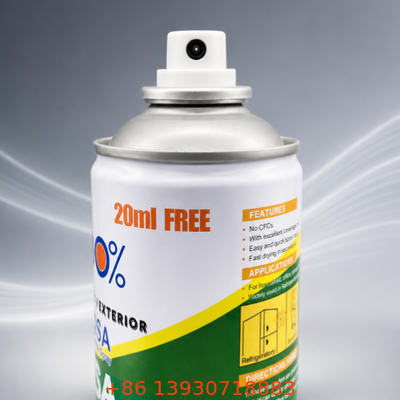 Válvula de aerosol macho terminada en fábrica con un fuerte rendimiento de sellado y revestimiento resistente a los rayos UV para embalaje de pintura