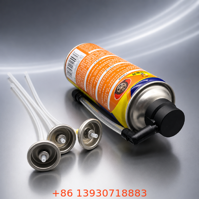 Válvula de inflador de neumáticos de latón resistente a la corrosión con diseño de alto flujo y conector de conexión rápida para latas de selladores