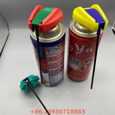 Actuador de gatillo plegable con mecanismo de bloqueo a prueba de fugas, tubo de extensión integrado y boquilla rociadora de doble acción
