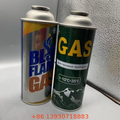 Cartucho de gas de butano recargable de 65 mm de hojalata de calidad superior para estufas de campamento y cocina al aire libre