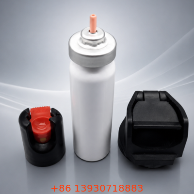 Válvula de distribución continua de 20 mm de aluminio con sistema de actuador configurable para aerosol de pimienta