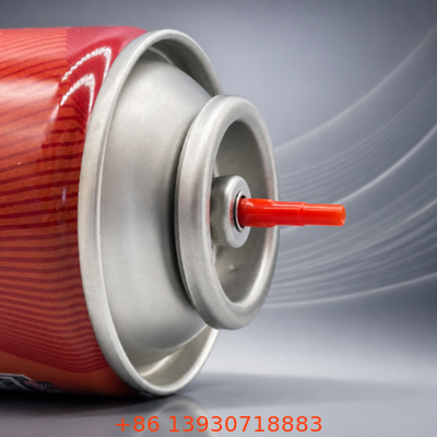 Precisión 1 pulgada de Butano Volver aerosol válvula con tallo de plástico rojo y junta Buna