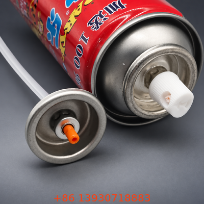 Ensamblaje de válvula de aerosol de una pulgada con cinta de color personalizada y actuador de válvula de cinta de montaje directo