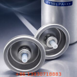 Válvula de bomba de protección solar con distribución controlada, construcción de hojalata y plástico para diversas formulaciones de lociones