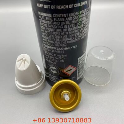 Válvula de aerosoles de mousse para cabello invertida con aluminio resistente a la corrosión y funcionalidad de 360 grados